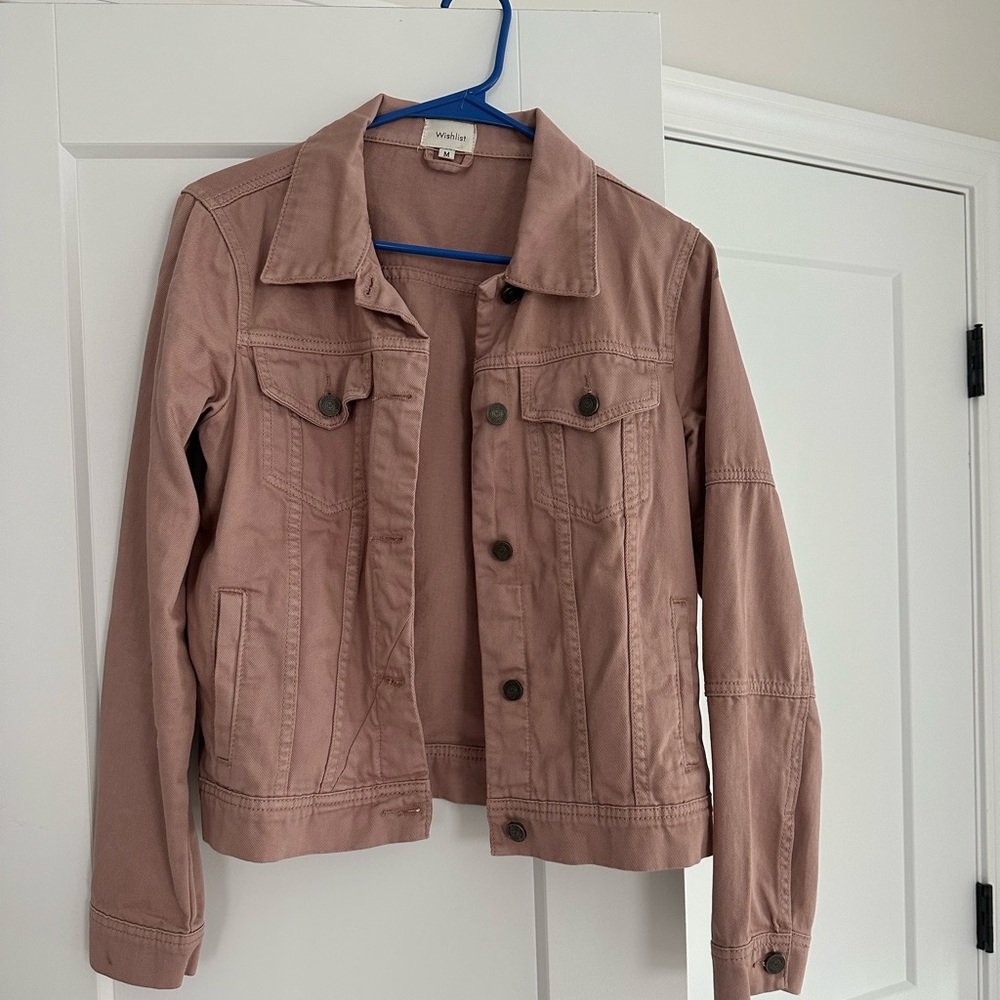 Wishlist dusty rose denim jacket M NWOT